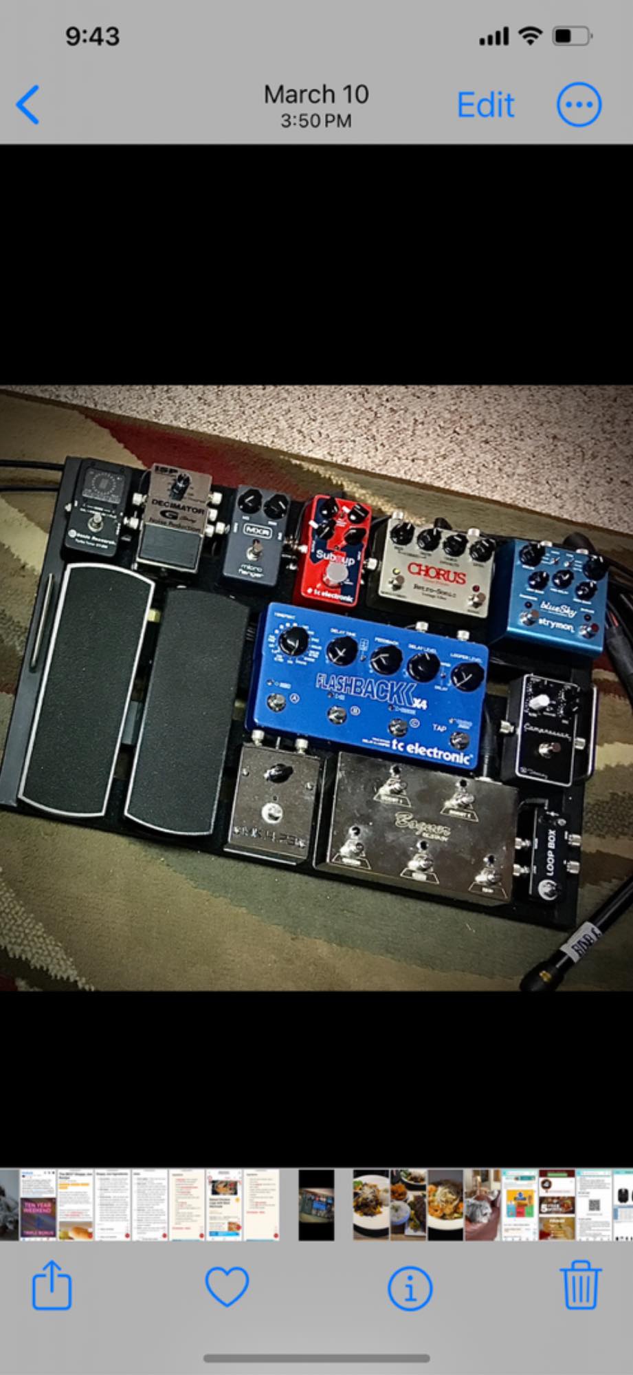 Pedalboard with Tonex and Bogner Uberschall tone