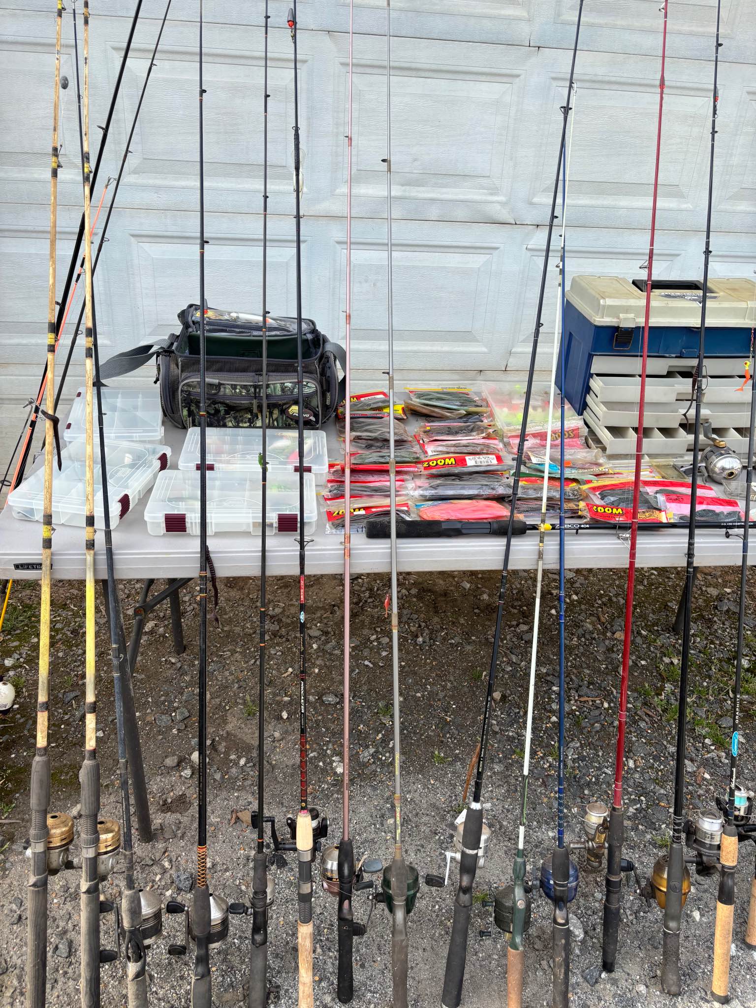 One Lot of Assorted Fishing Rods & Tackle. Selling all Together for ...