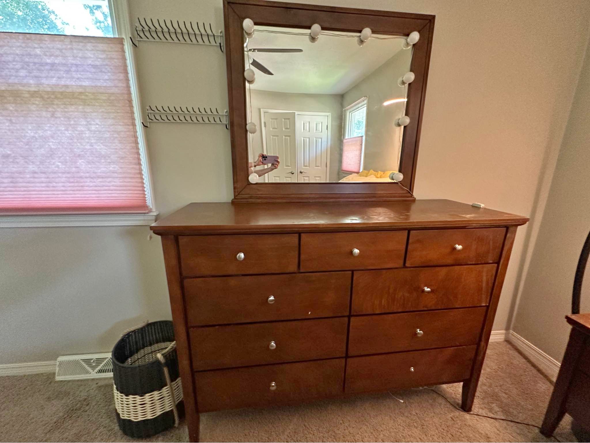 cheap dresser near me Arielle 6-Drawer Bedroom Cabinet Light Oak Spacious Storage Space 6 Drawer Dresser For Bedroom,