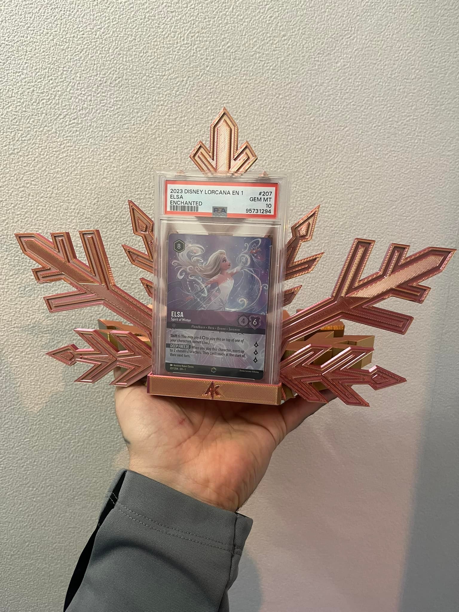 PSA 10 Elsa and her beautiful PSA stand we made for her ?