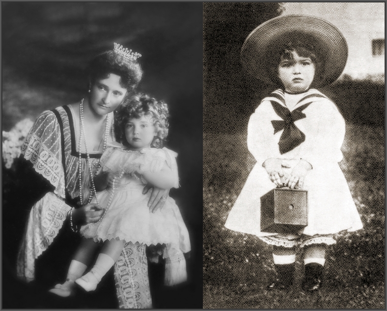 Tsarina Alexandra with her little baby boy, tsarevitch Alexei