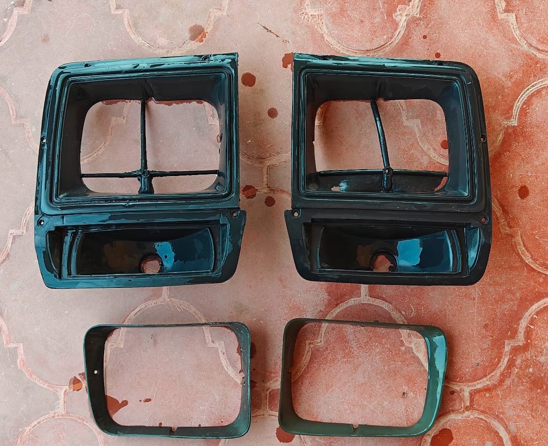 81-86 DODGE RAM POWER WINDOW BEZELS ORIGINAL Trim