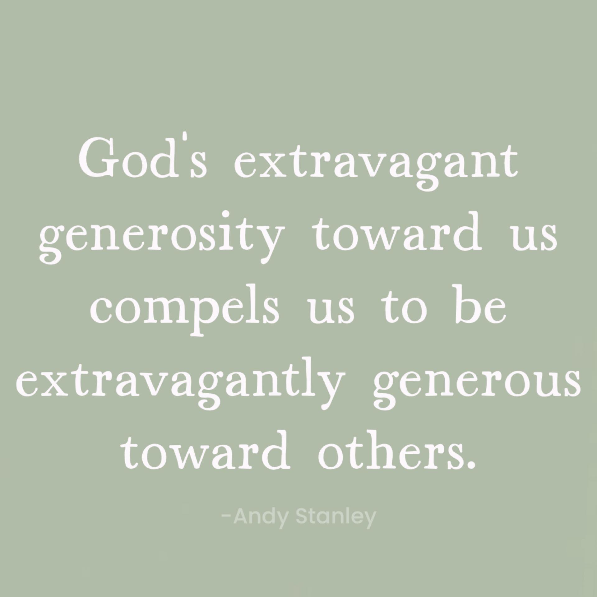 Rachel - “And God will generously provide all you need. Then you will ...