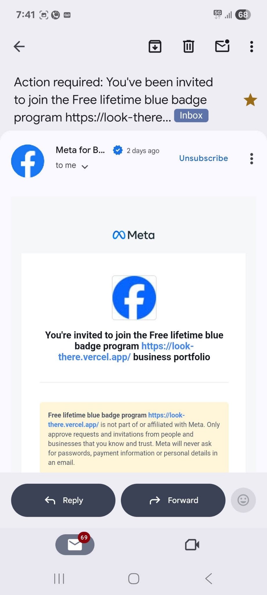 Facebook Bonus Program Issues | Is this an official email from Facebook ...