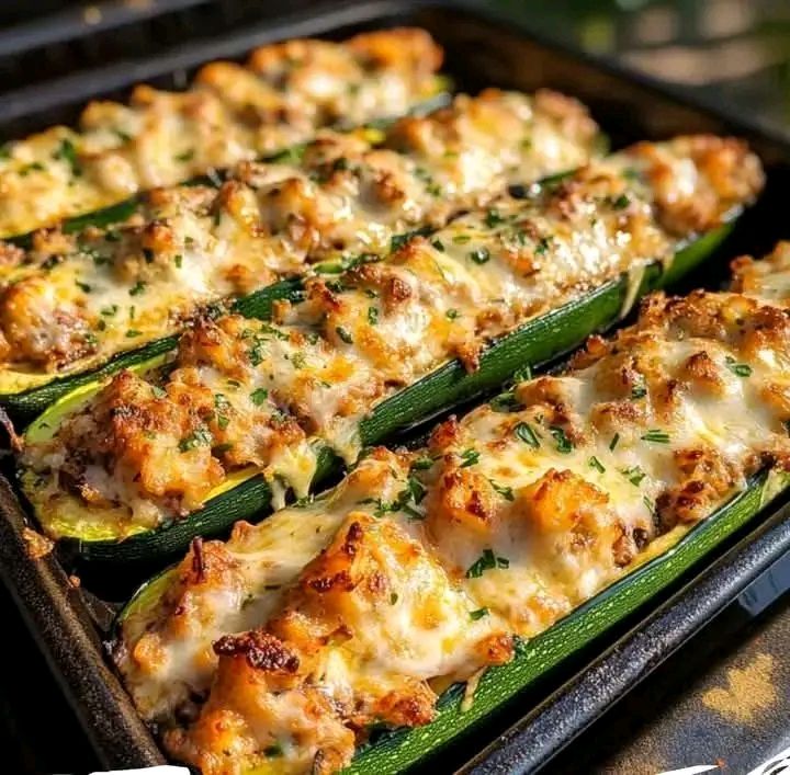 Larissa Rissy Roo Recipes ´ | Cheesy Crab Zucchini Boats | Facebook