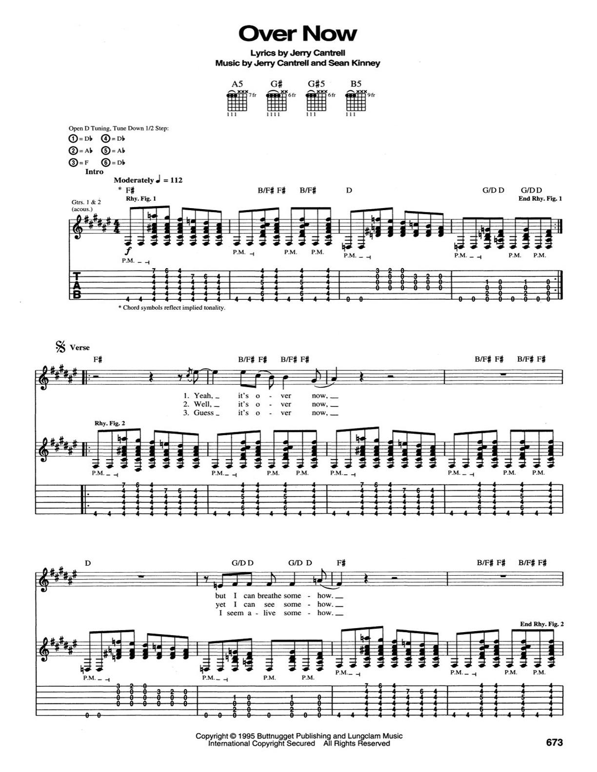 Alice In Chains - Over Now (Guitar-Tab) d QUITA ALICE Ν CHAINS