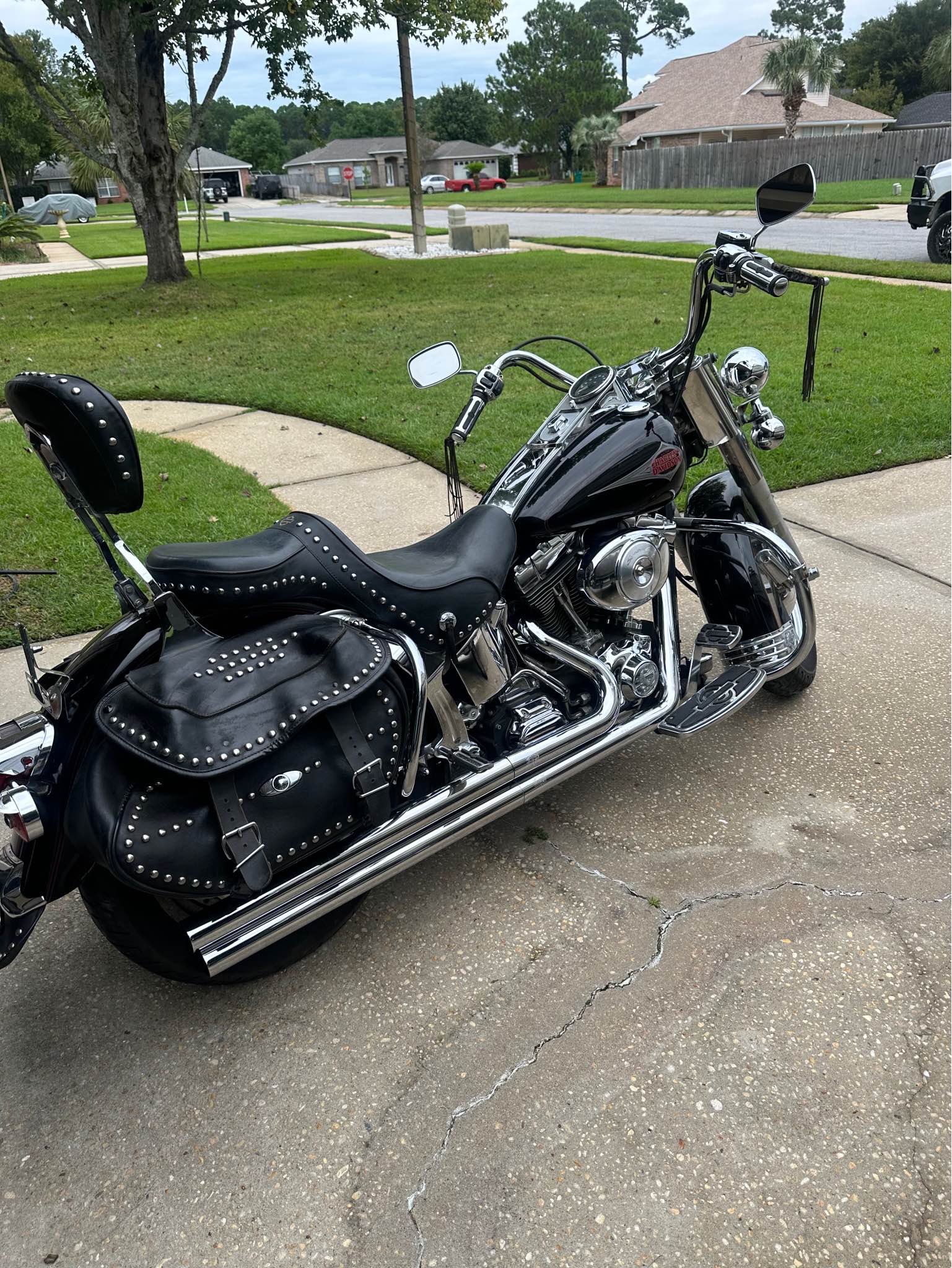 Black Vinyl Coated Throttle Cable Set For 1996-2000 Harley Heritage Softail – +12" Over