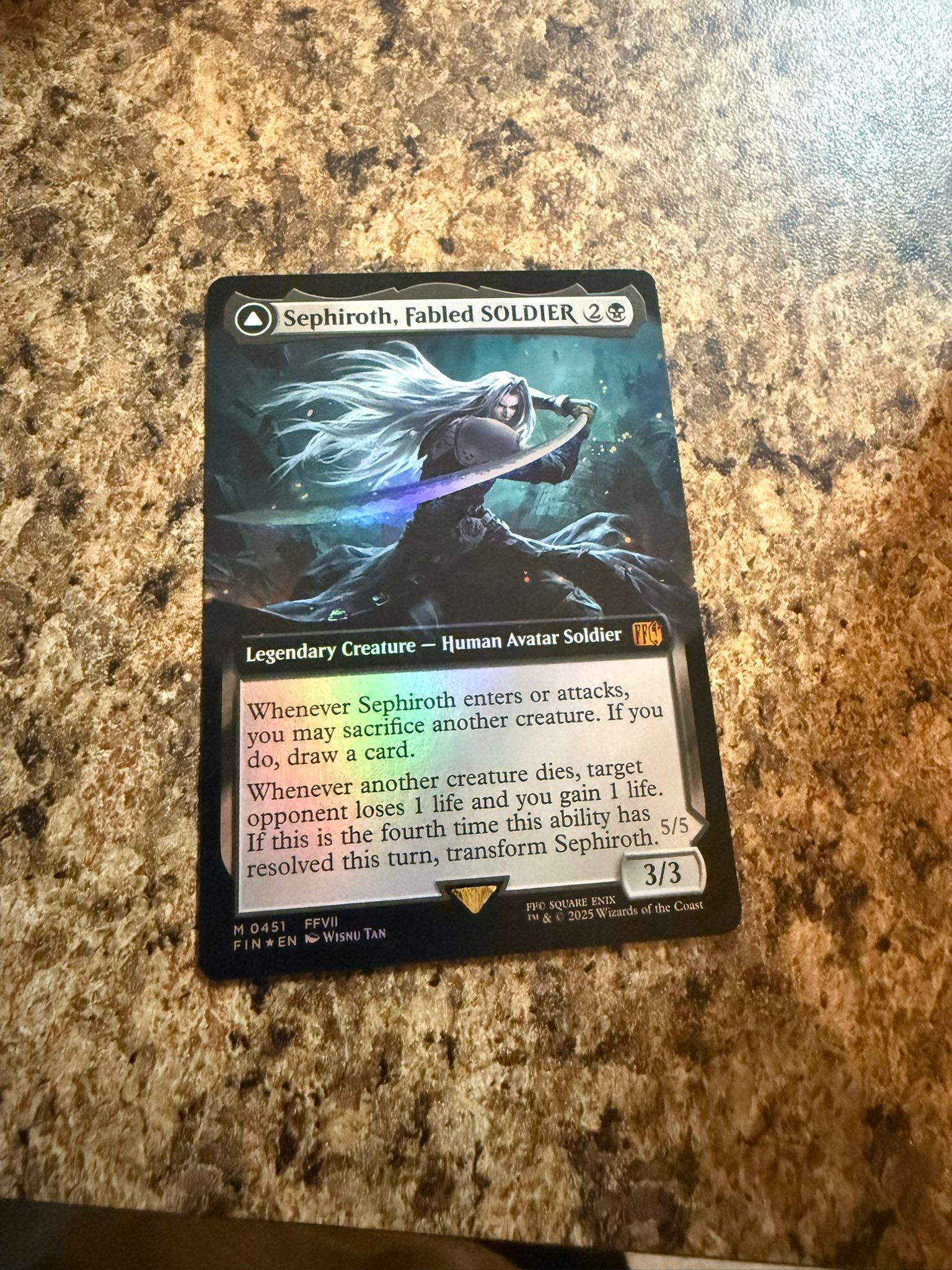 What is the correct price for the Sephiroth card in TCG?