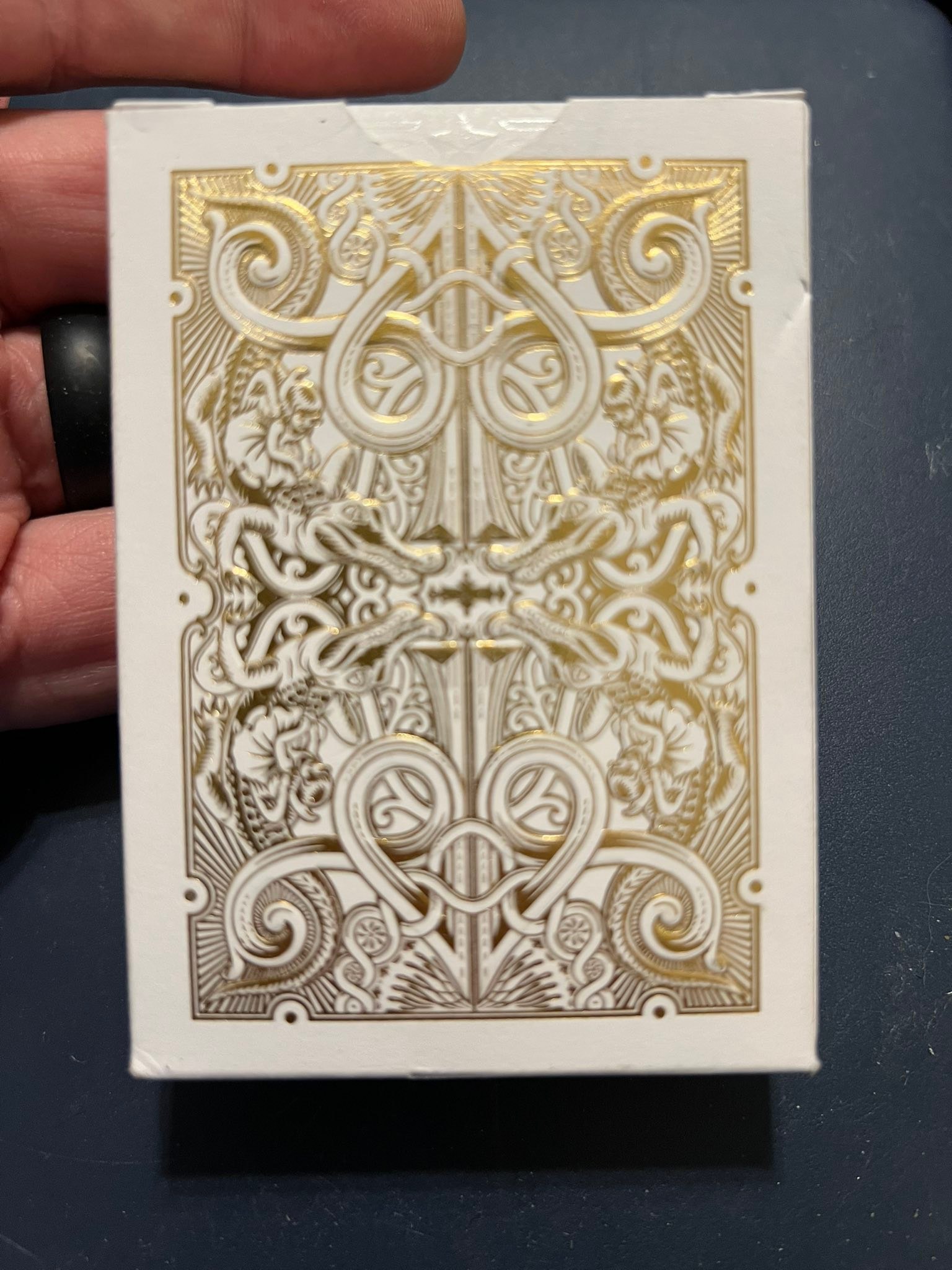 Rare signed David Blaine Gold Gatorback deck