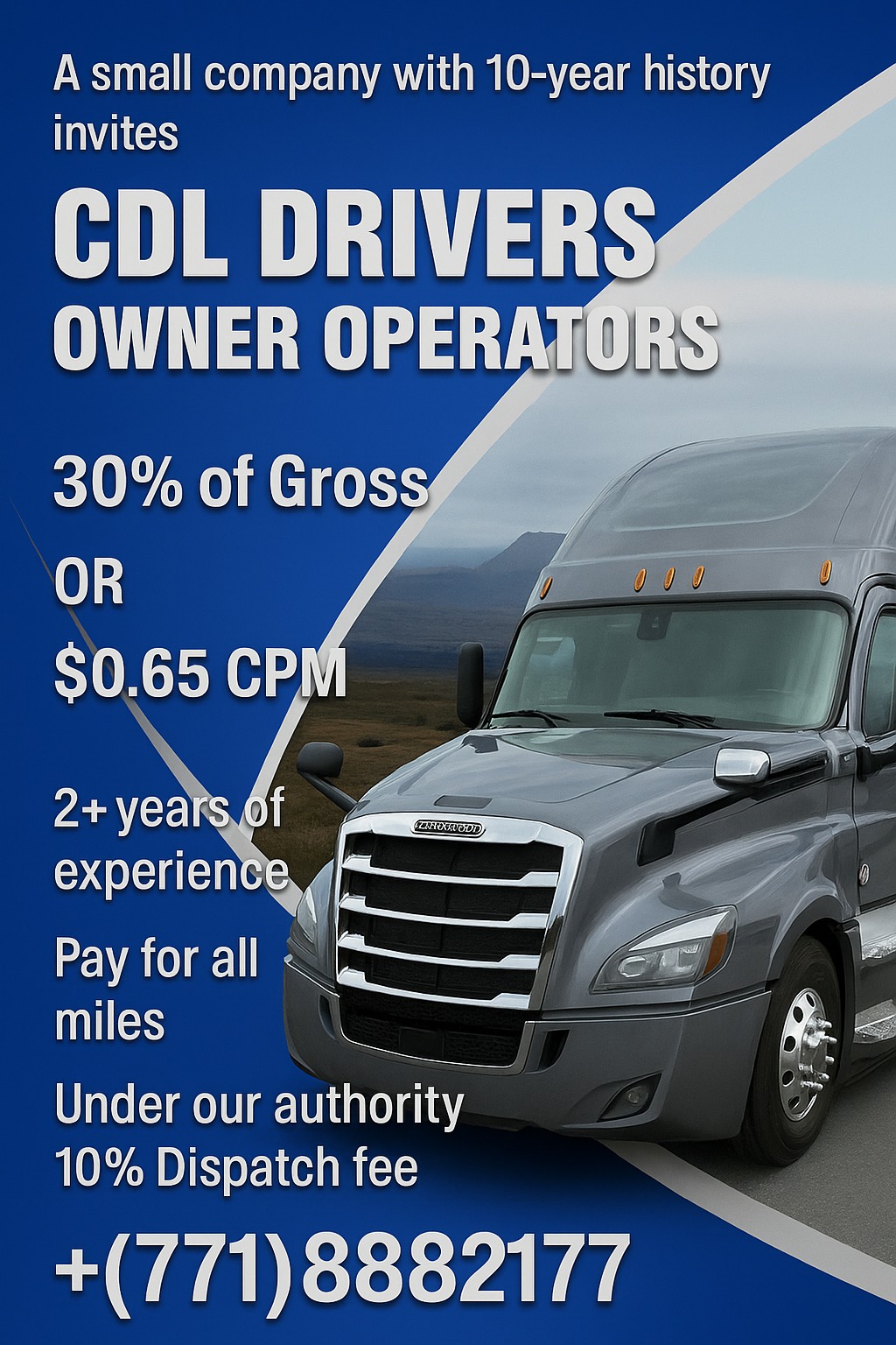 CDL Trucking Owner Operator Lease Company drivers OTR Jobs USA 53ft Dry ...