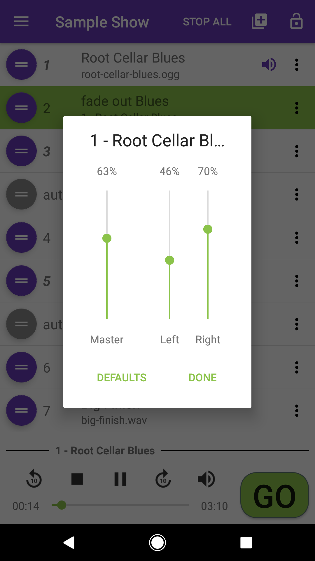 Audio Cues