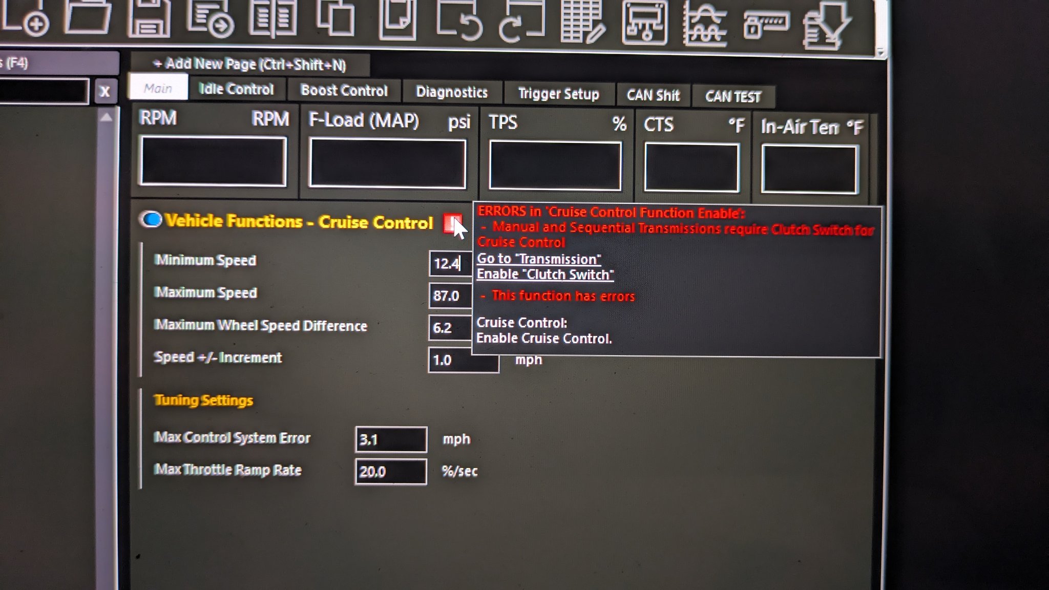 Haltech Tuning and Tips | You cannot use clutch pressure for the clutch ...