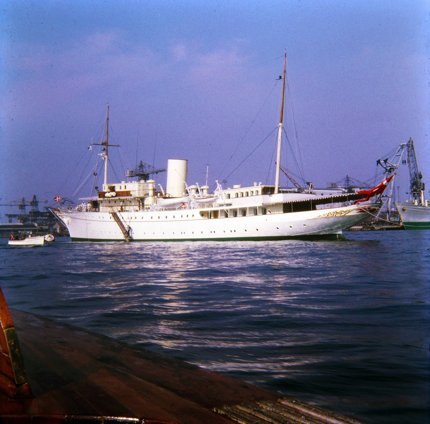 The Danish Royal Yacht Dannebrog at the Anchorage at Holmen in 