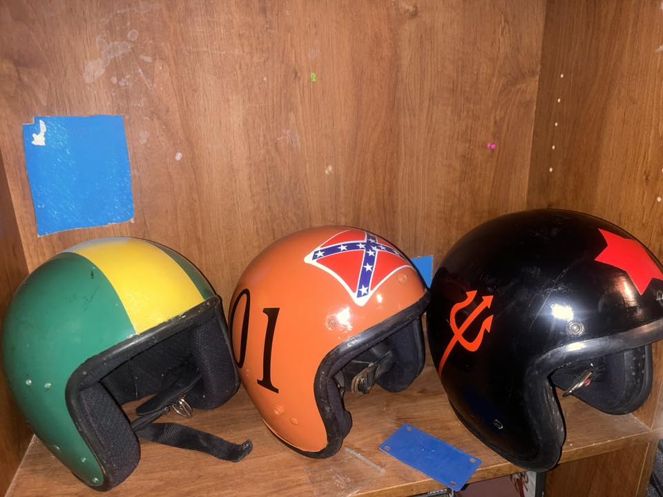 dukes of hazzard motorcycle helmet GP Shutter Red Video: Joe Barnes' Garage Tour