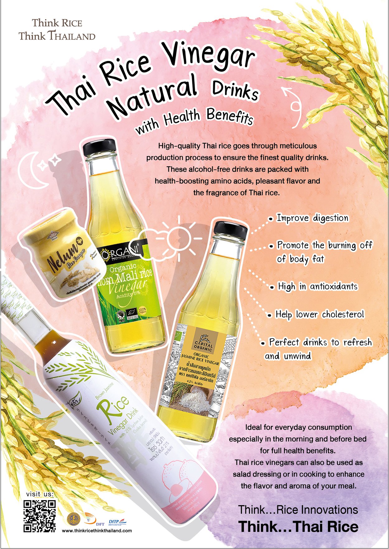 Think Rice Think Thailand - Thai rice vinegar: Natural drinks with ...