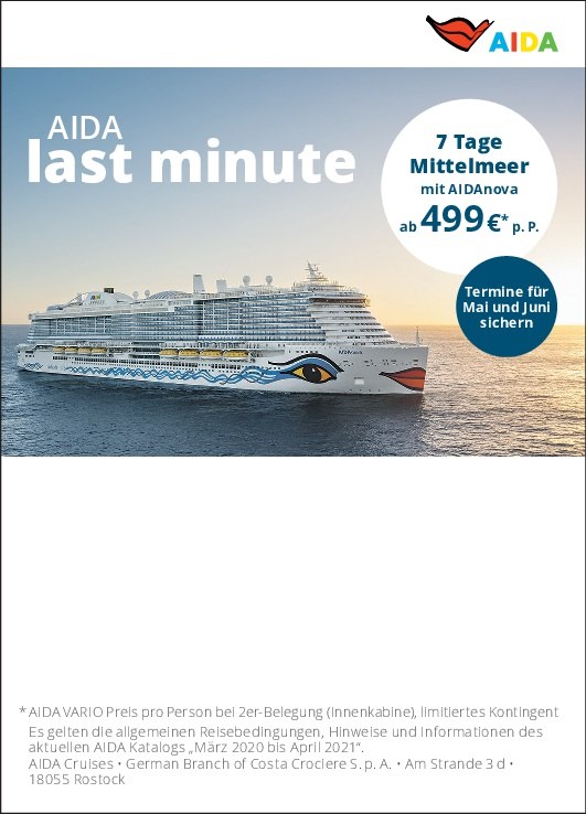 Ltur Super Last Minute Angebote Von Aida Eine