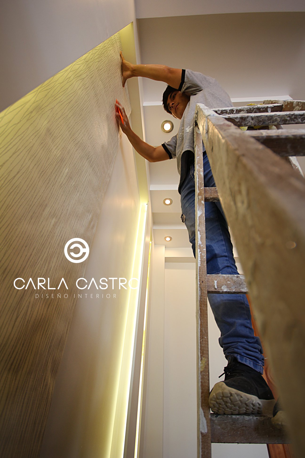 **Paredes con textura**... - Carla Castro Diseño Interior