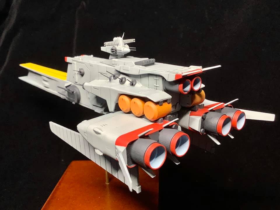 1/1700比例地球連邦軍Clop 級輕巡洋艦一號艦。 1/1700 scale EFSF Clop