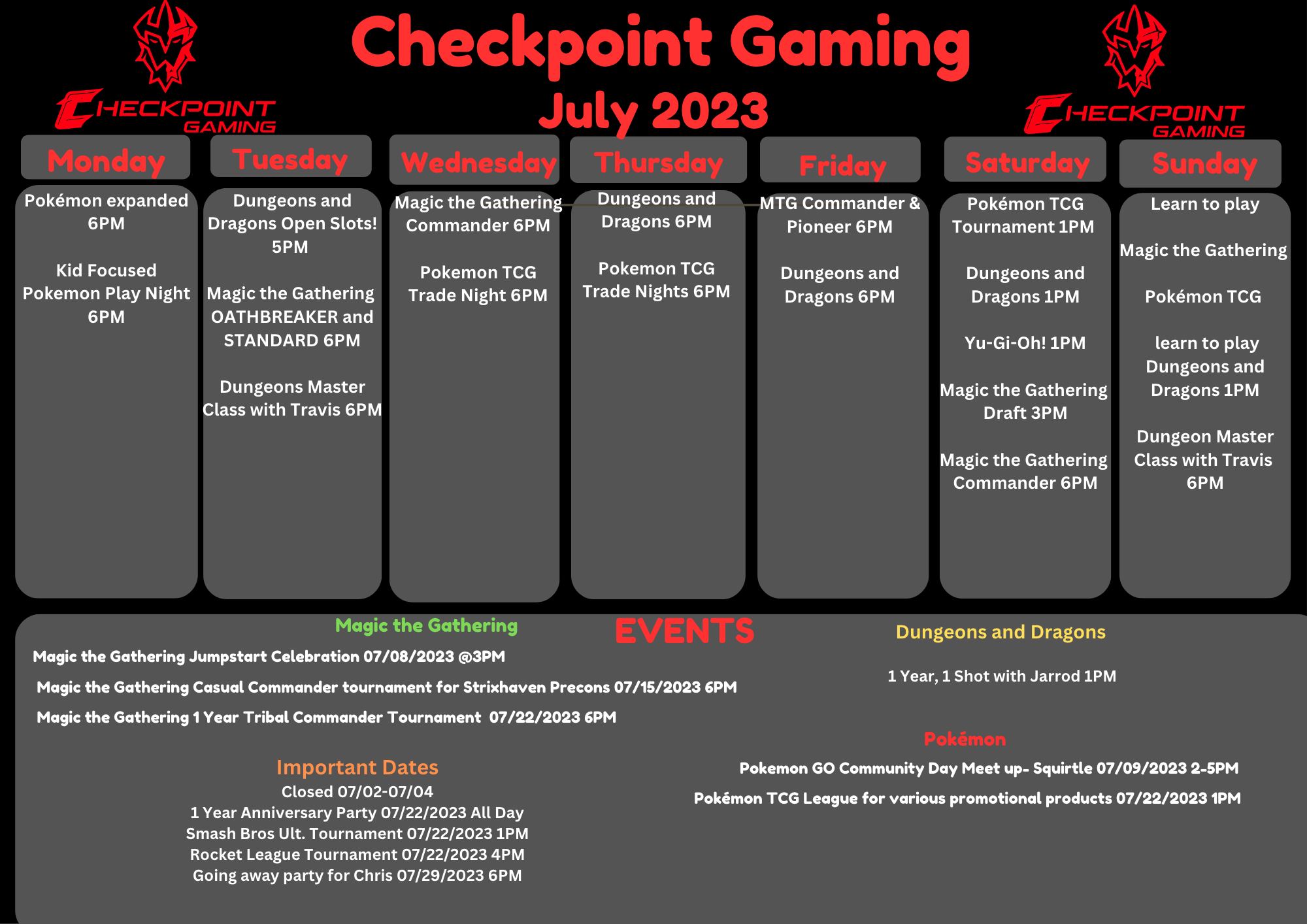 July is here and we’ve added some new... - Checkpoint Gaming