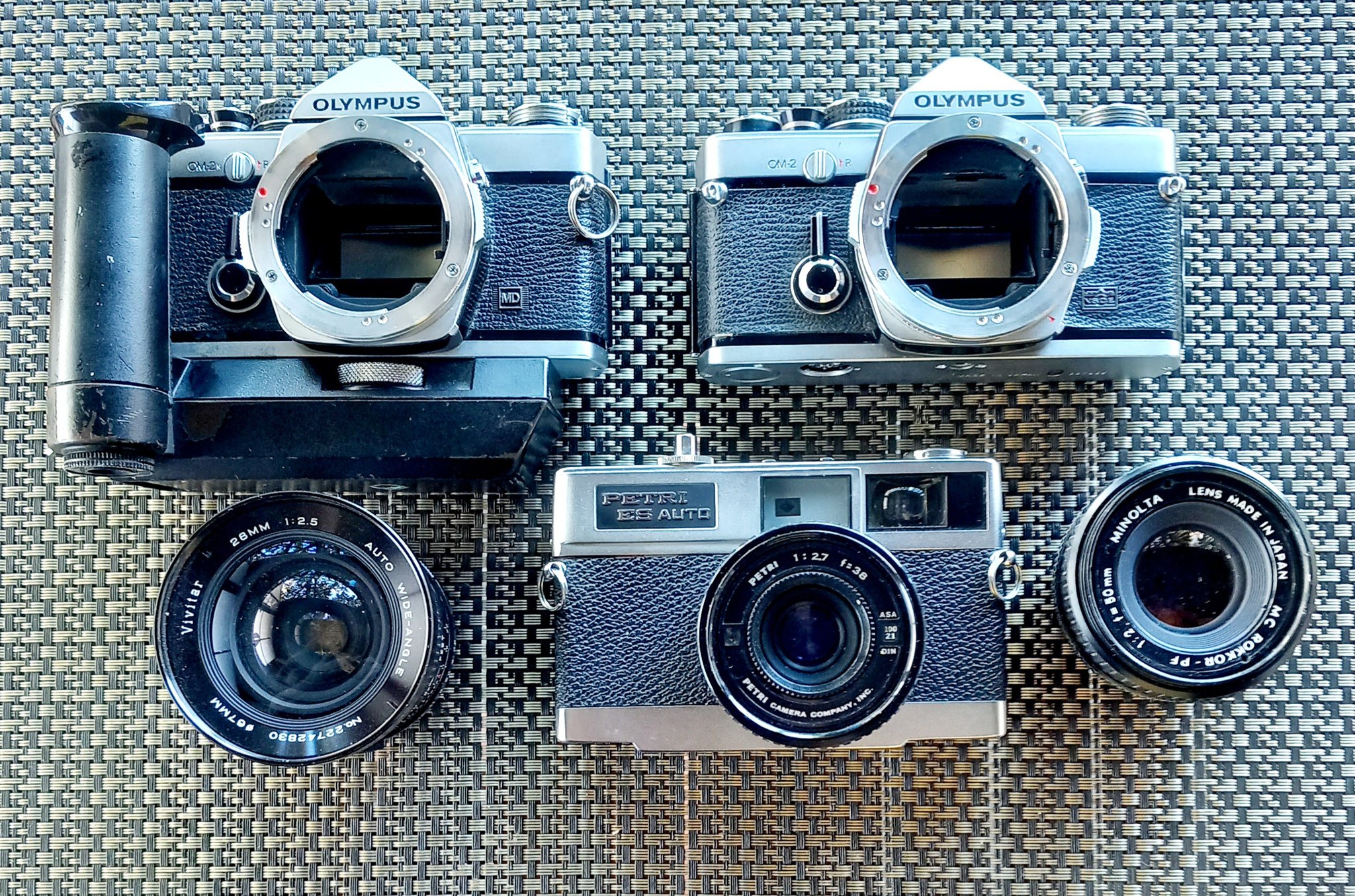 This Saturday Flea Market Finds.Olympus OM 2 N with System Winder