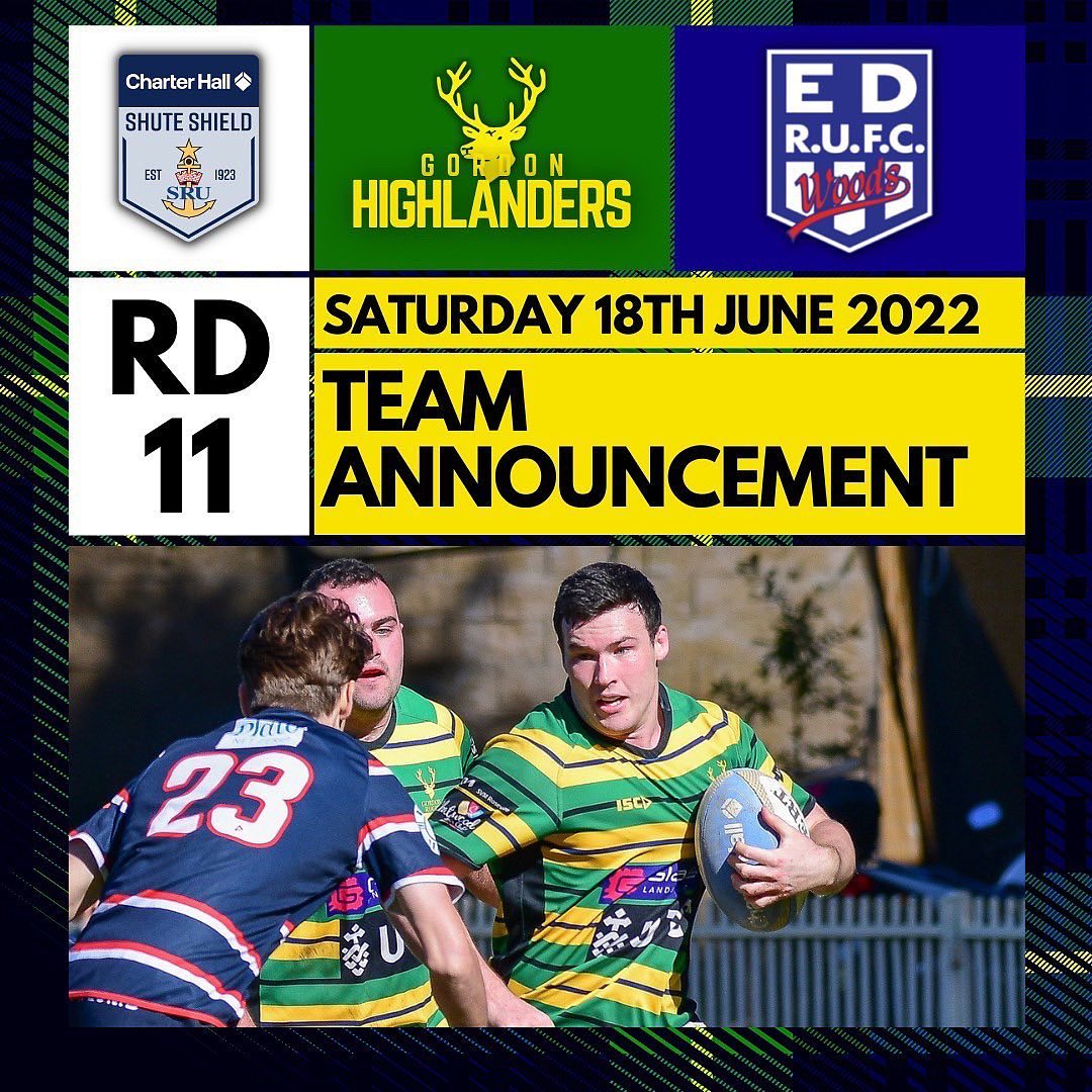TEAM LIST | RD 11 vs... - Gordon Rugby - The Highlanders | Facebook