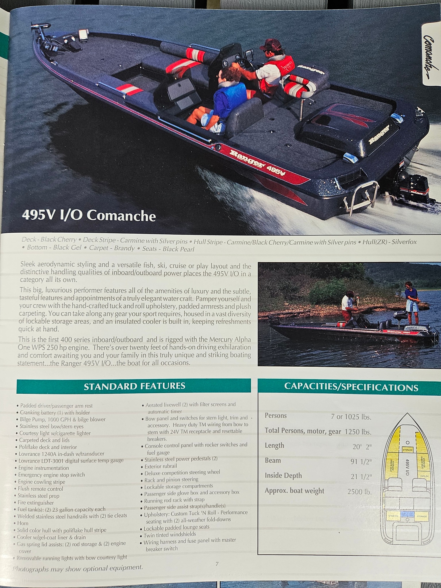Ranger inboard v8 brochures from 80s and 90s