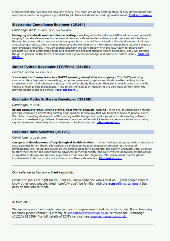 ECM Selection