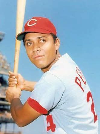 A young Tony Perez with the Reds. He debuted with the team in 1964