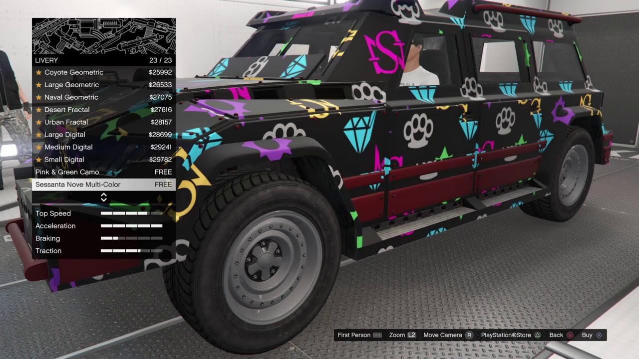 How to get the livery on the Night Shark in GTA5 on PS4?