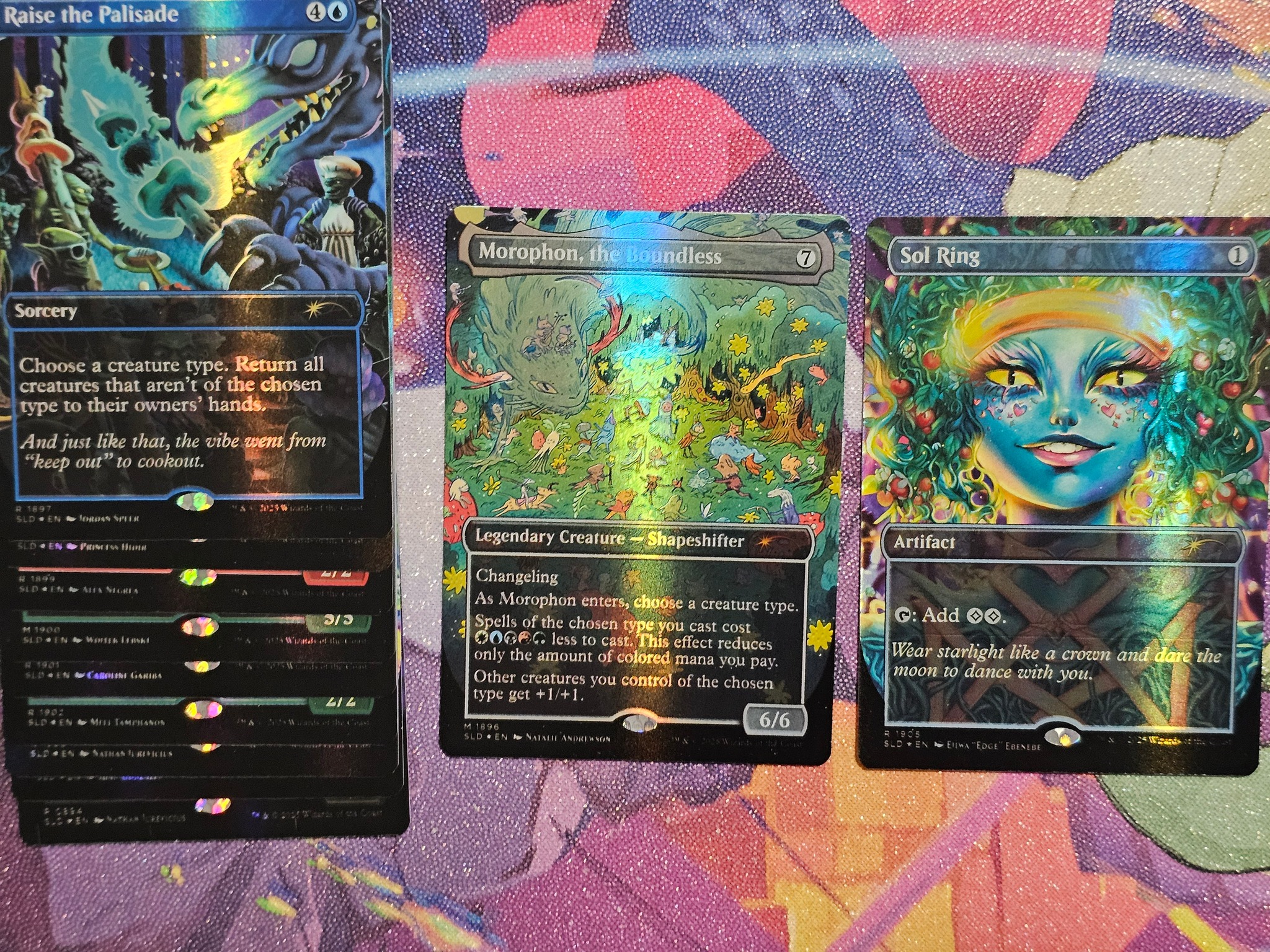 Is extra black ink on double rainbow foils normal?