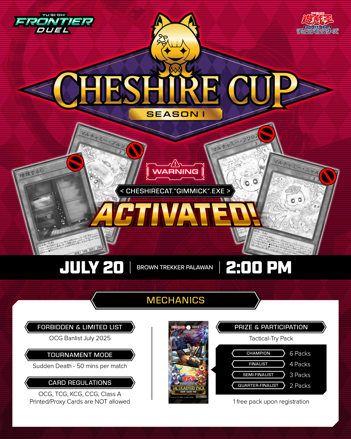 Cheshire Cat, Impish Grin 1枚 Introducing Cheshire Cat, Impish Grin, the Top 8 Prize Card for