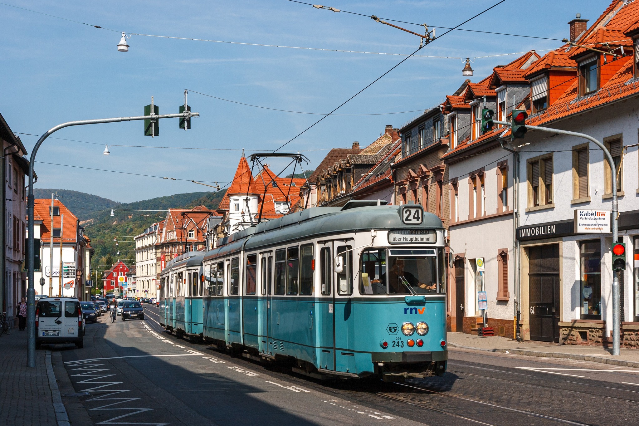 Duwag GT6 tram in Heidelberg, Germany