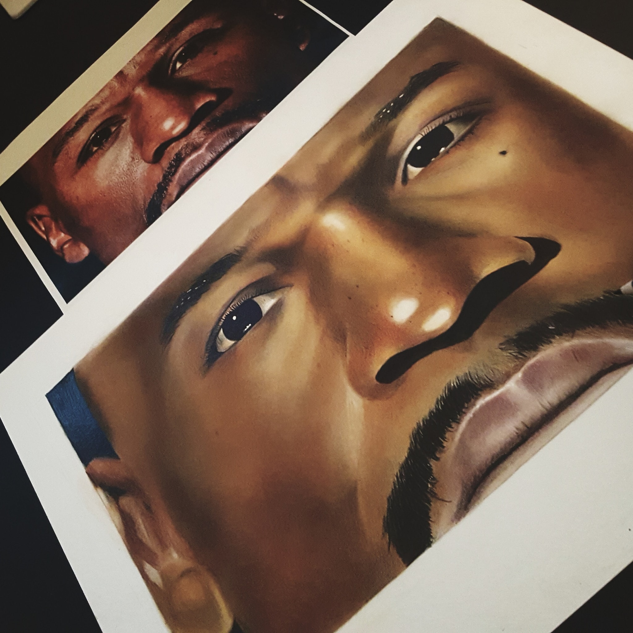 Artist creates colored pencil drawing of dj producer