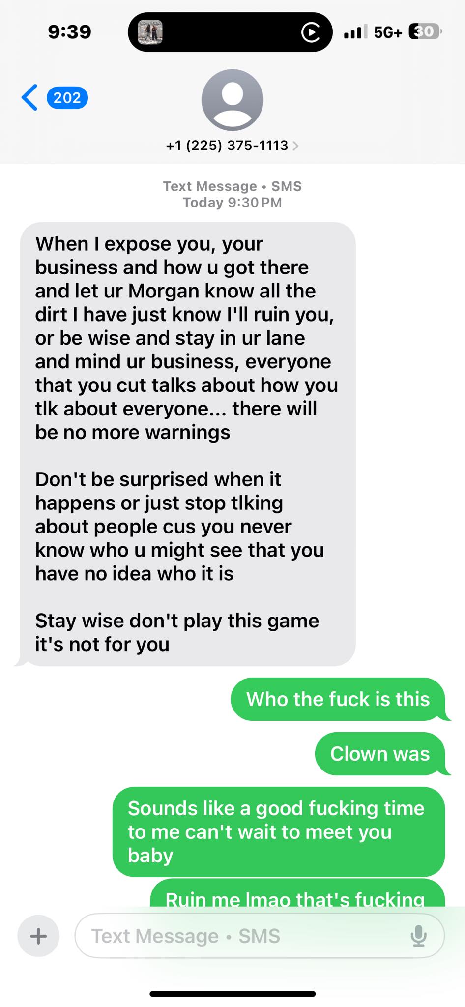Nick - Y’all please look at this text message some idiot just sent me ...