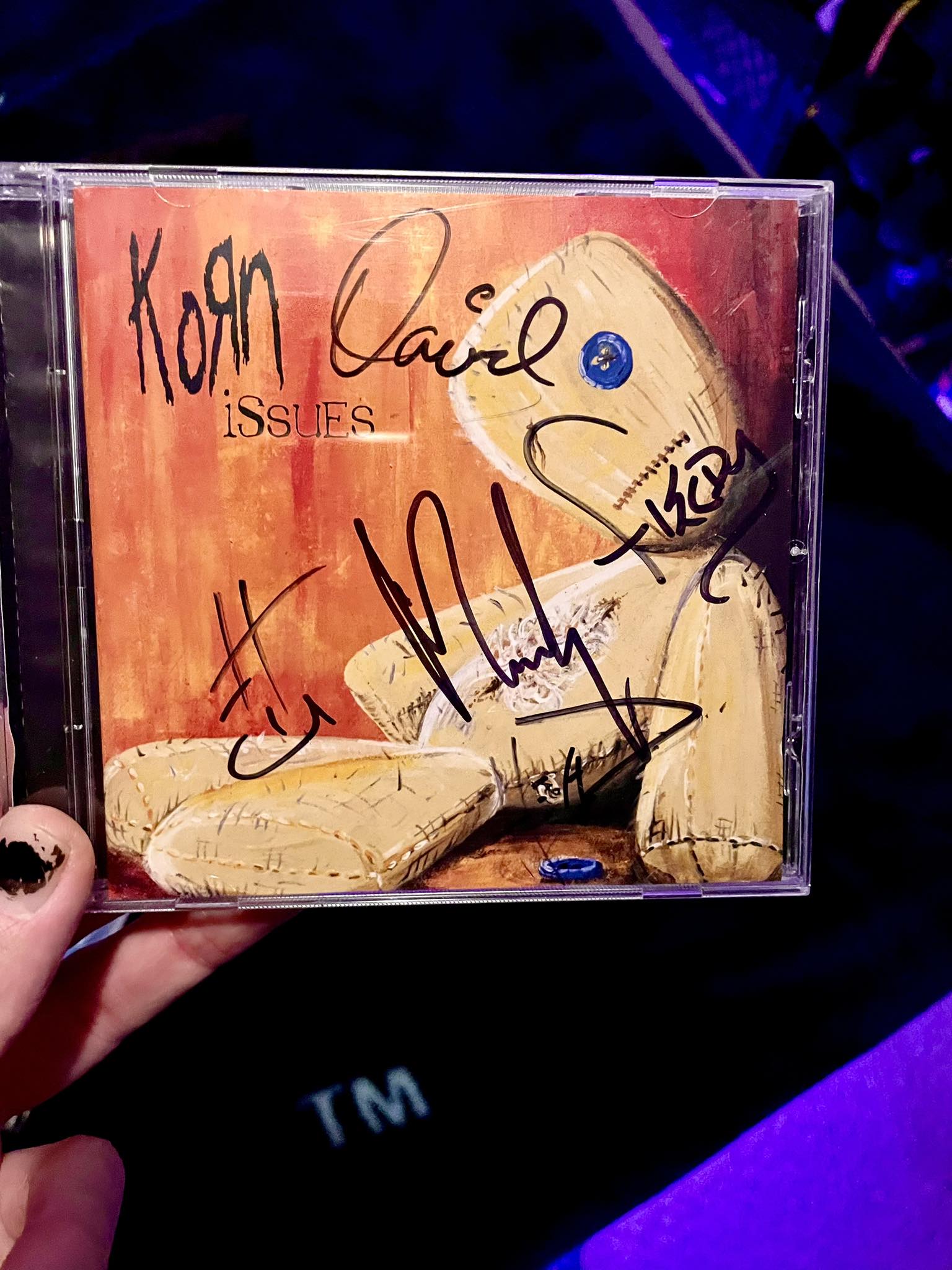 Korn signed CD with original drummer