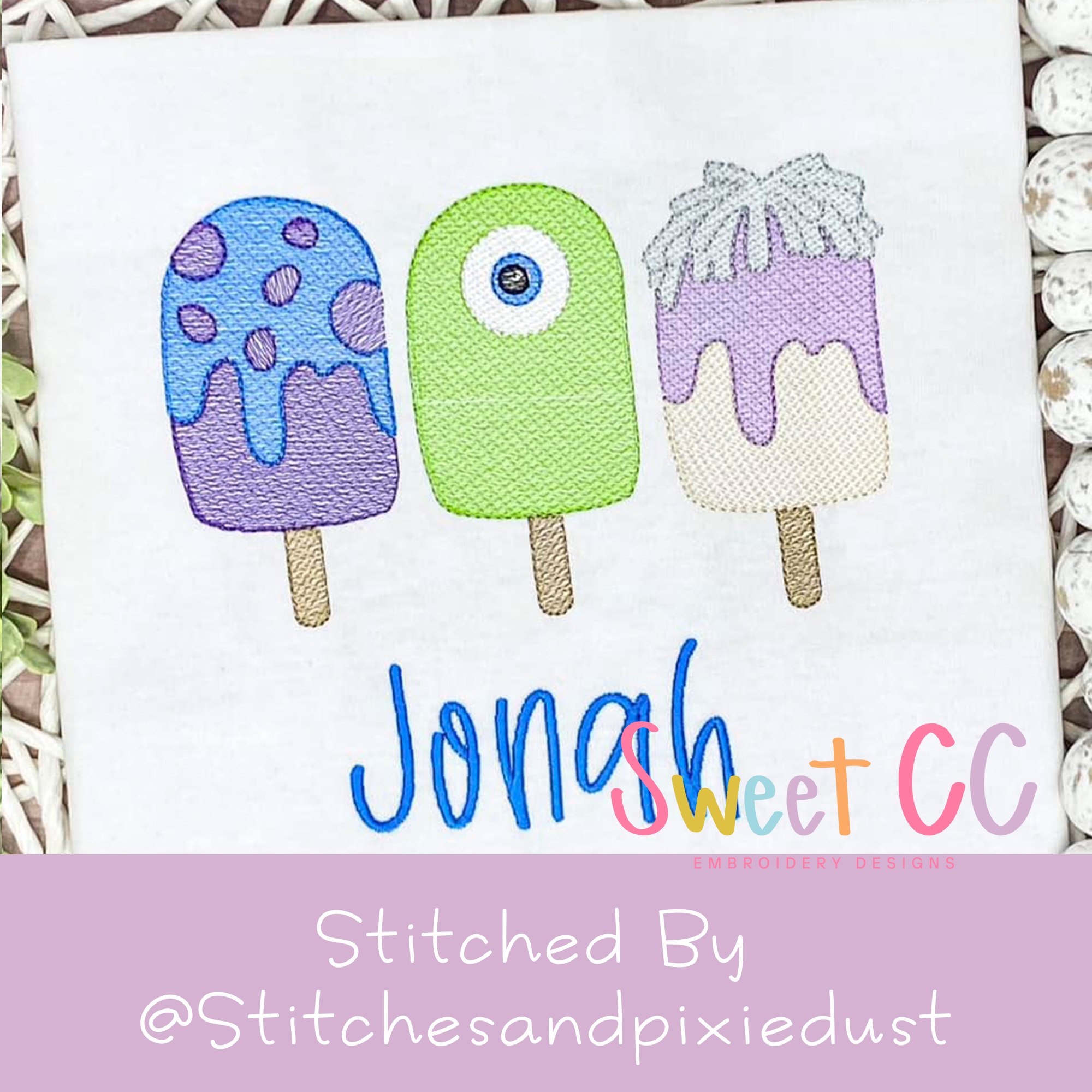 Sweet CC Embroidery Designs | Destin FL