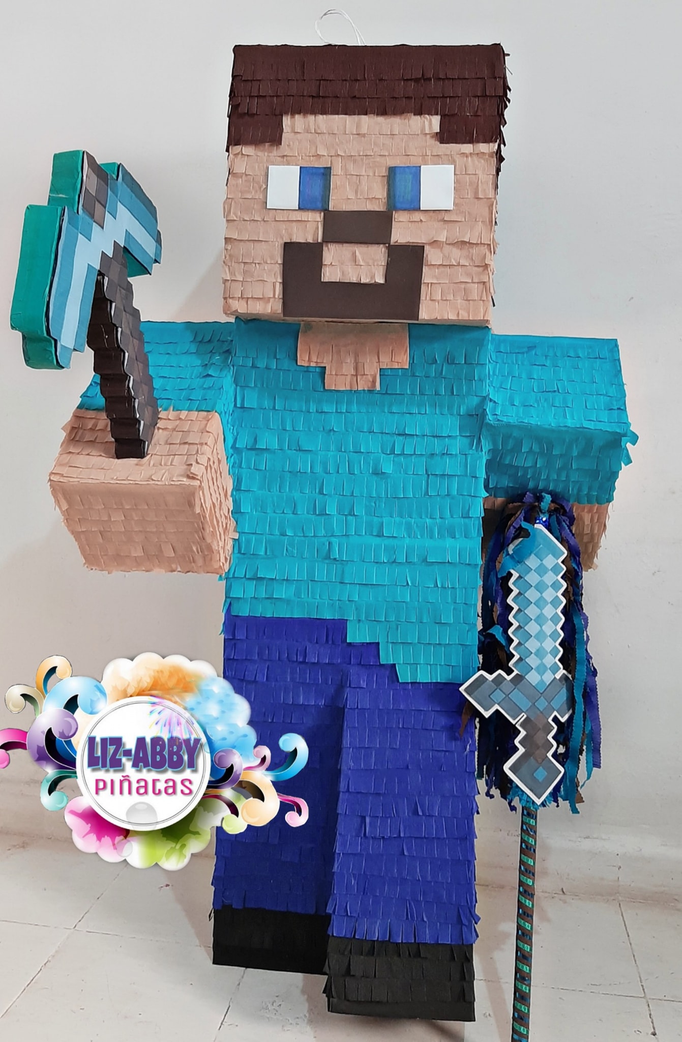 ⚒💠 STEVE - MINECRAFT💠⚒ Piñata... - Liz-Abby Piñatas | Facebook