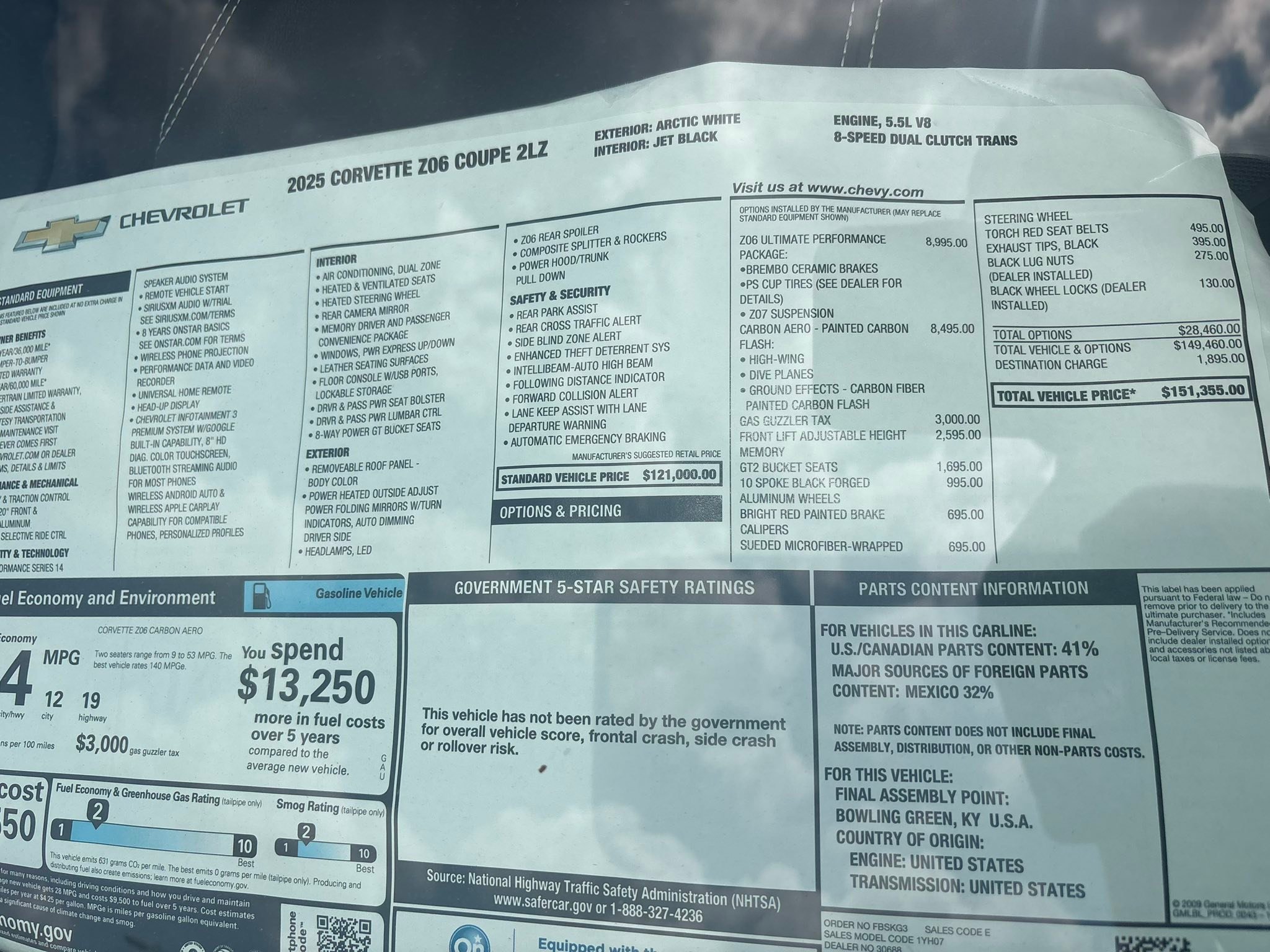 What are thoughts on C8Z specs and price at $13k off MSRP?