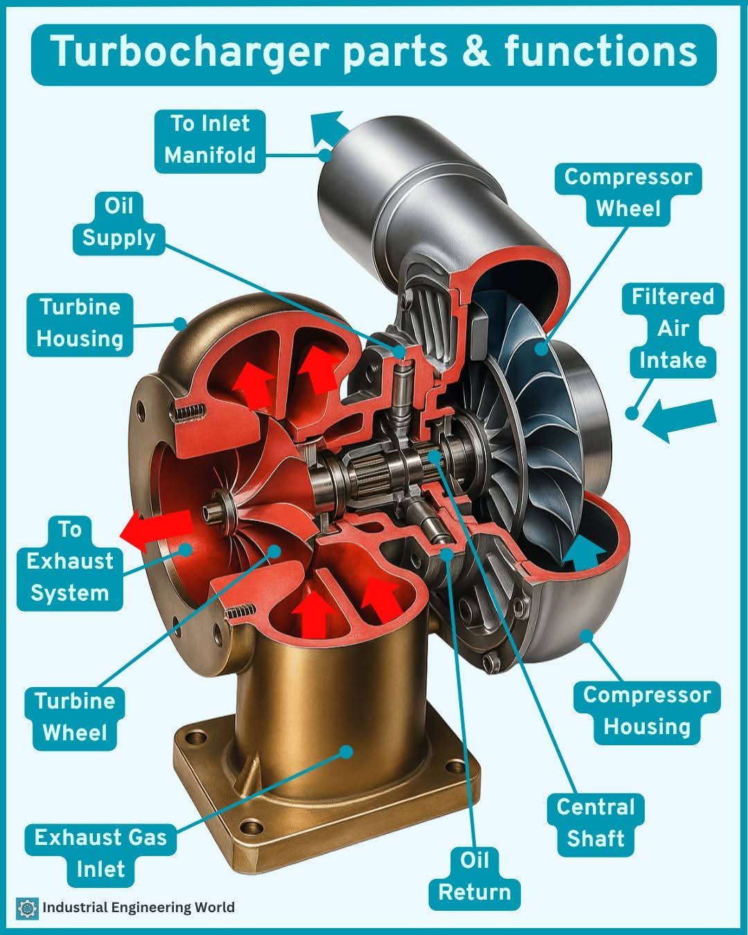 Ismail - Turbocharger Parts & Their Functions . A turbocharger is the ...