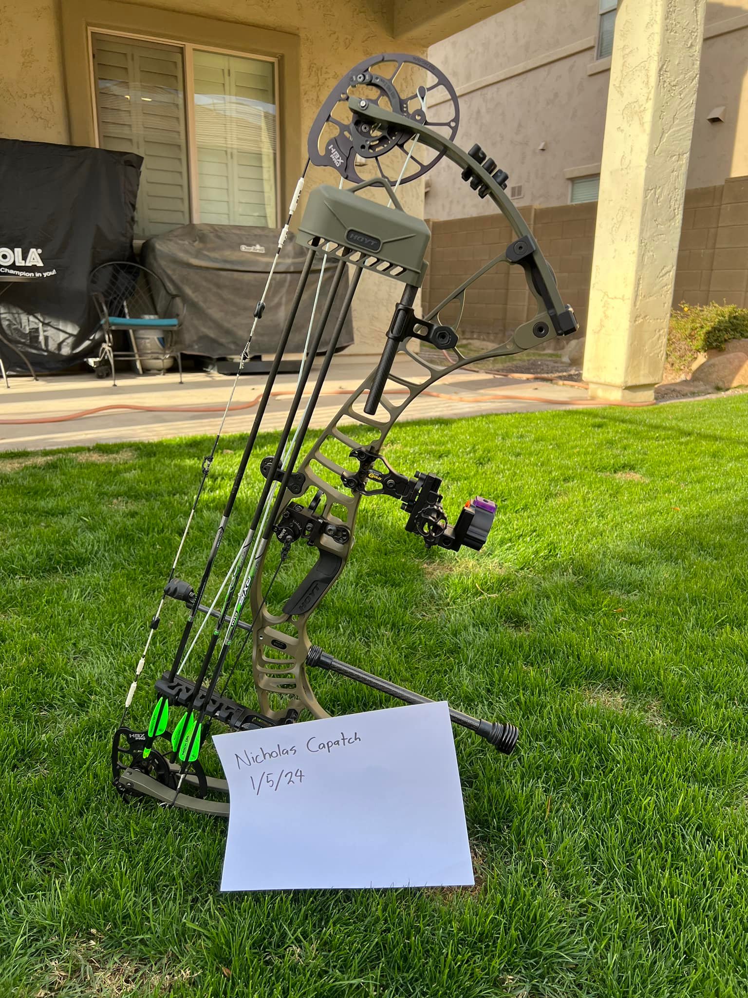 GAS Bowstrings String & Cable Set For Hoyt RX-7 Ultra - Ghost Camo, Black Nocks
