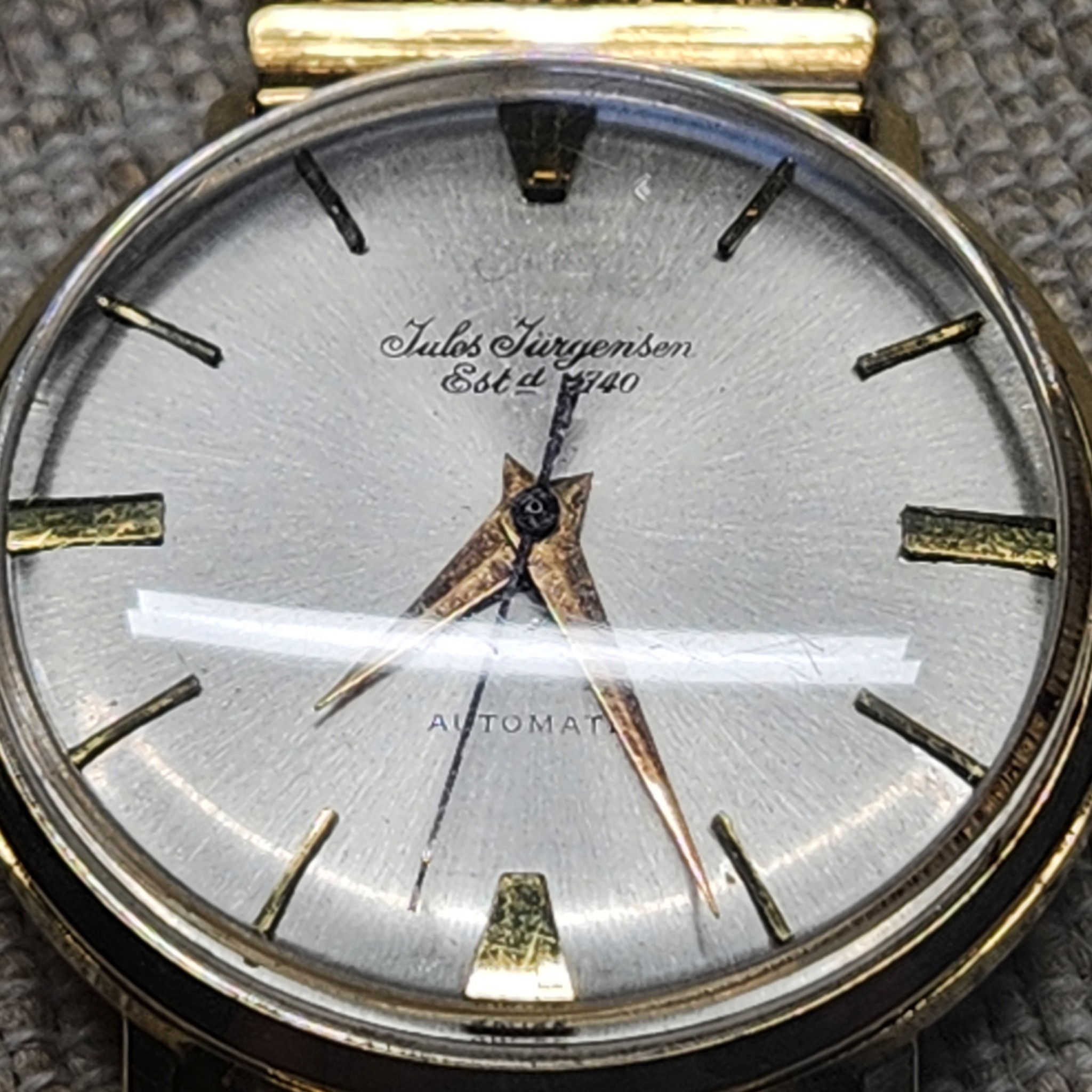Mouvement De Montre Bracelet Vintage Jules Jurgensen - Pour Pièces Ou Réparation - Occasion