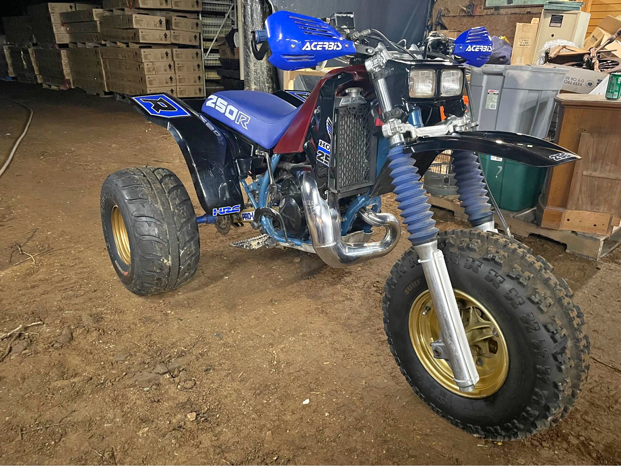 Blue Brand 1986 Honda ATC250R Decals – 85/86 ATC 250R Retro Graphics Kit
