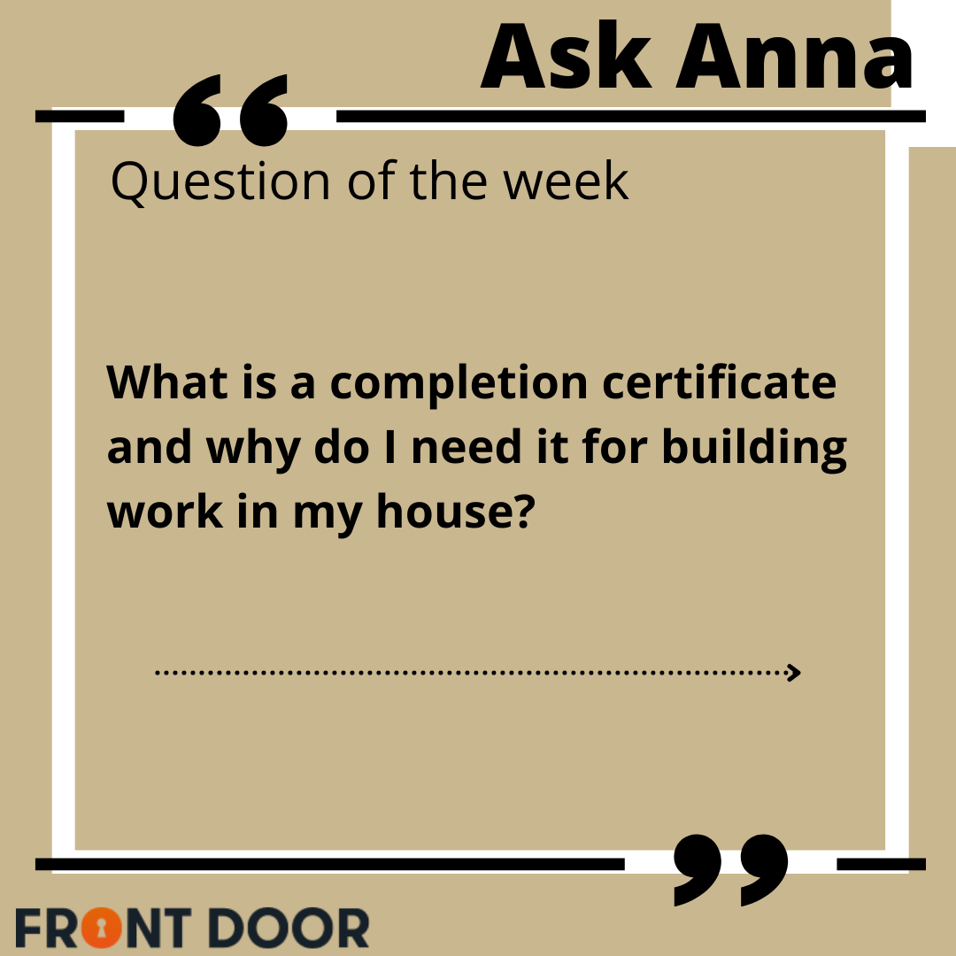 LABC Front Door - All about completion certificates for...