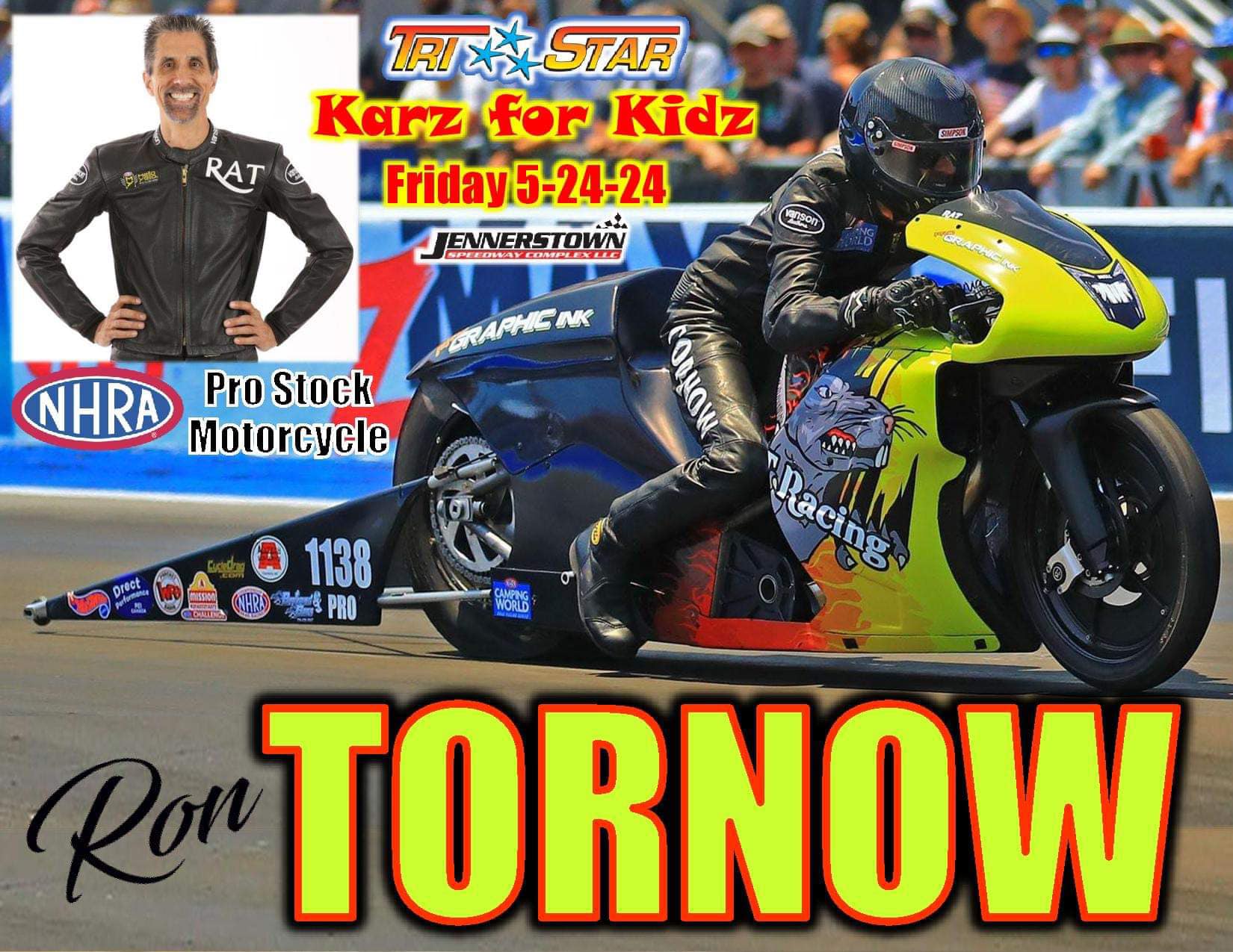 Jimmie Ross at Jennerstown Speedway for Karz for Kids