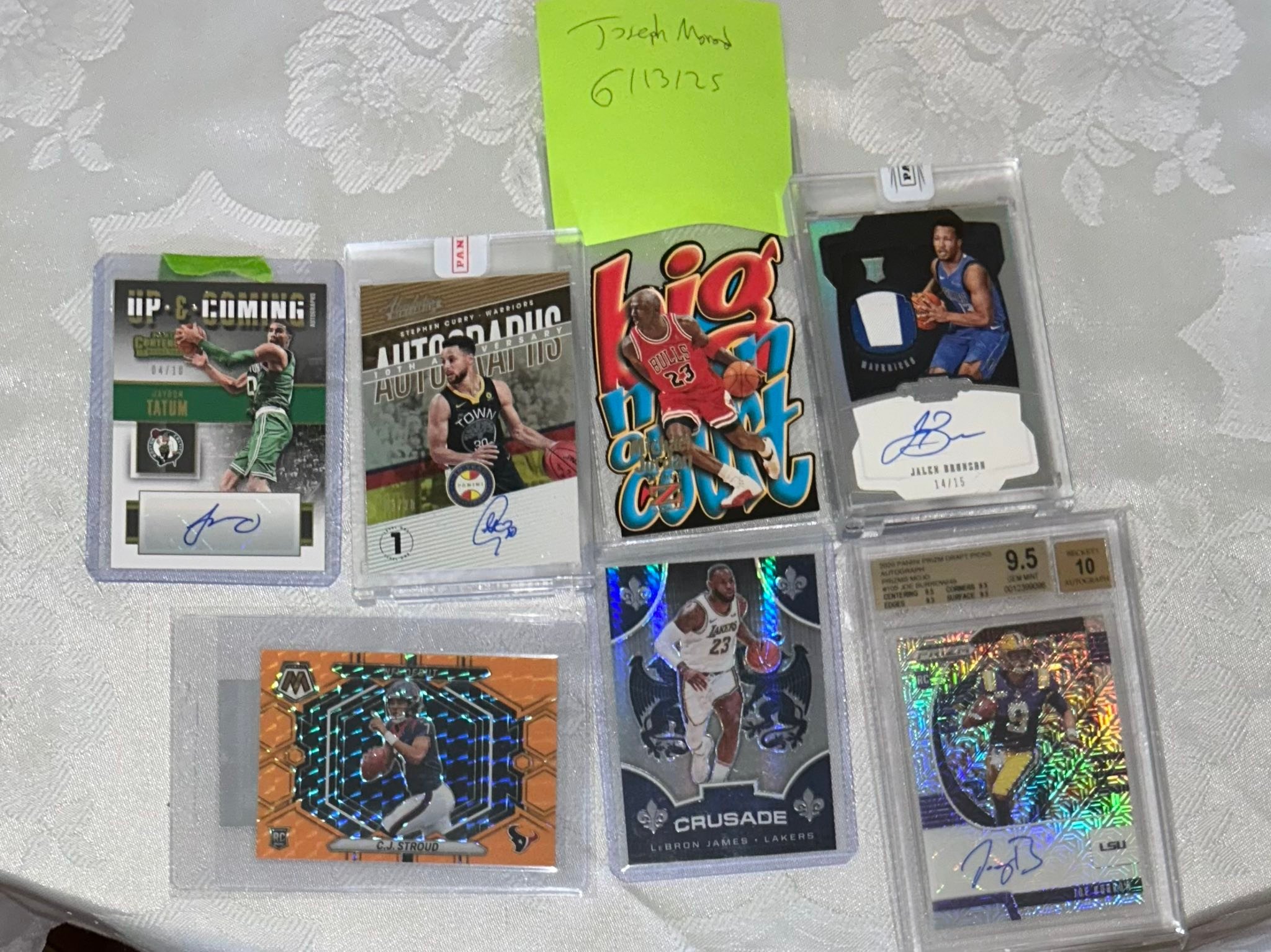Jayson Tatum gold rookie auto /10 $550