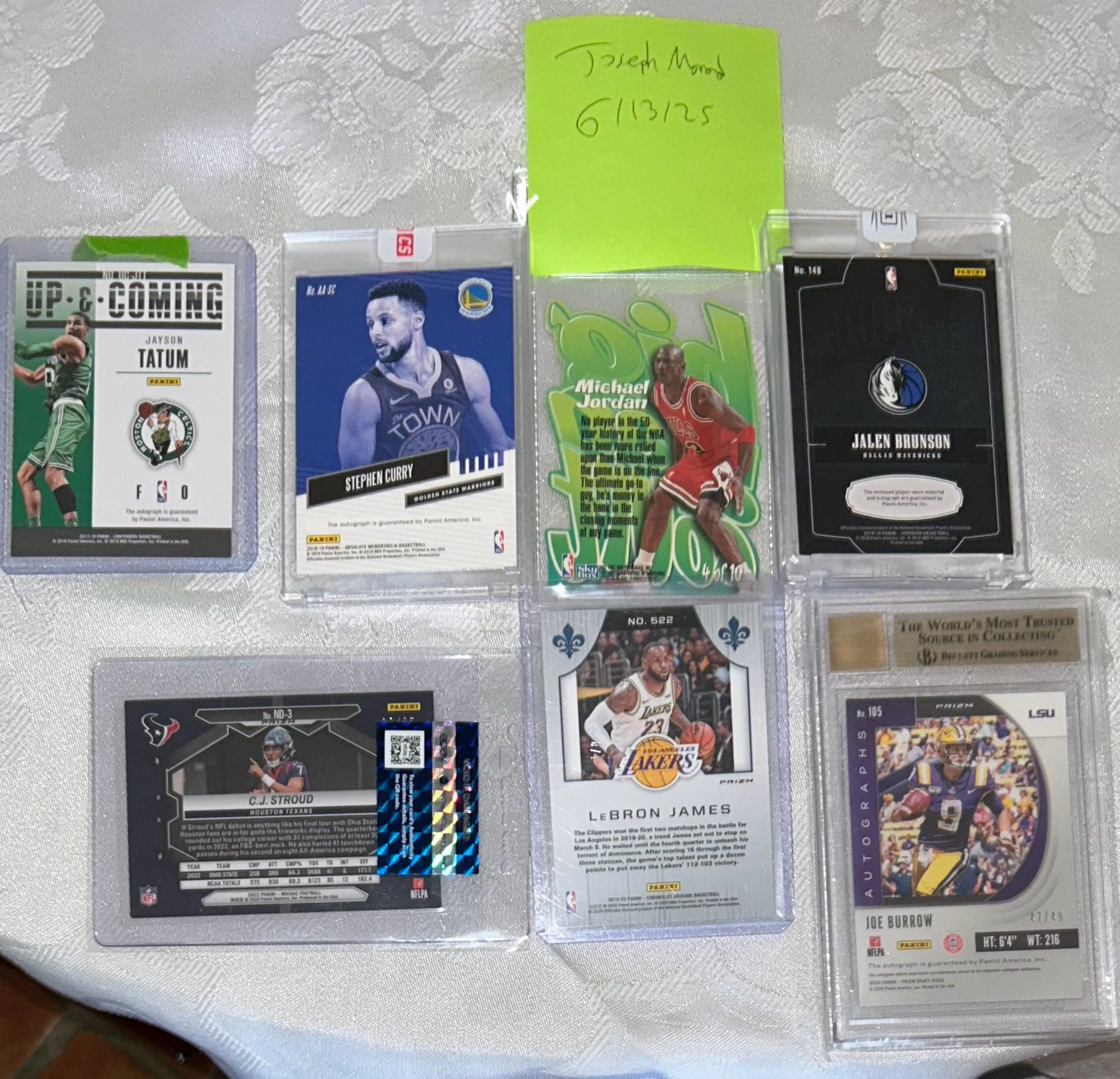 Jayson Tatum gold rookie auto /10 $550