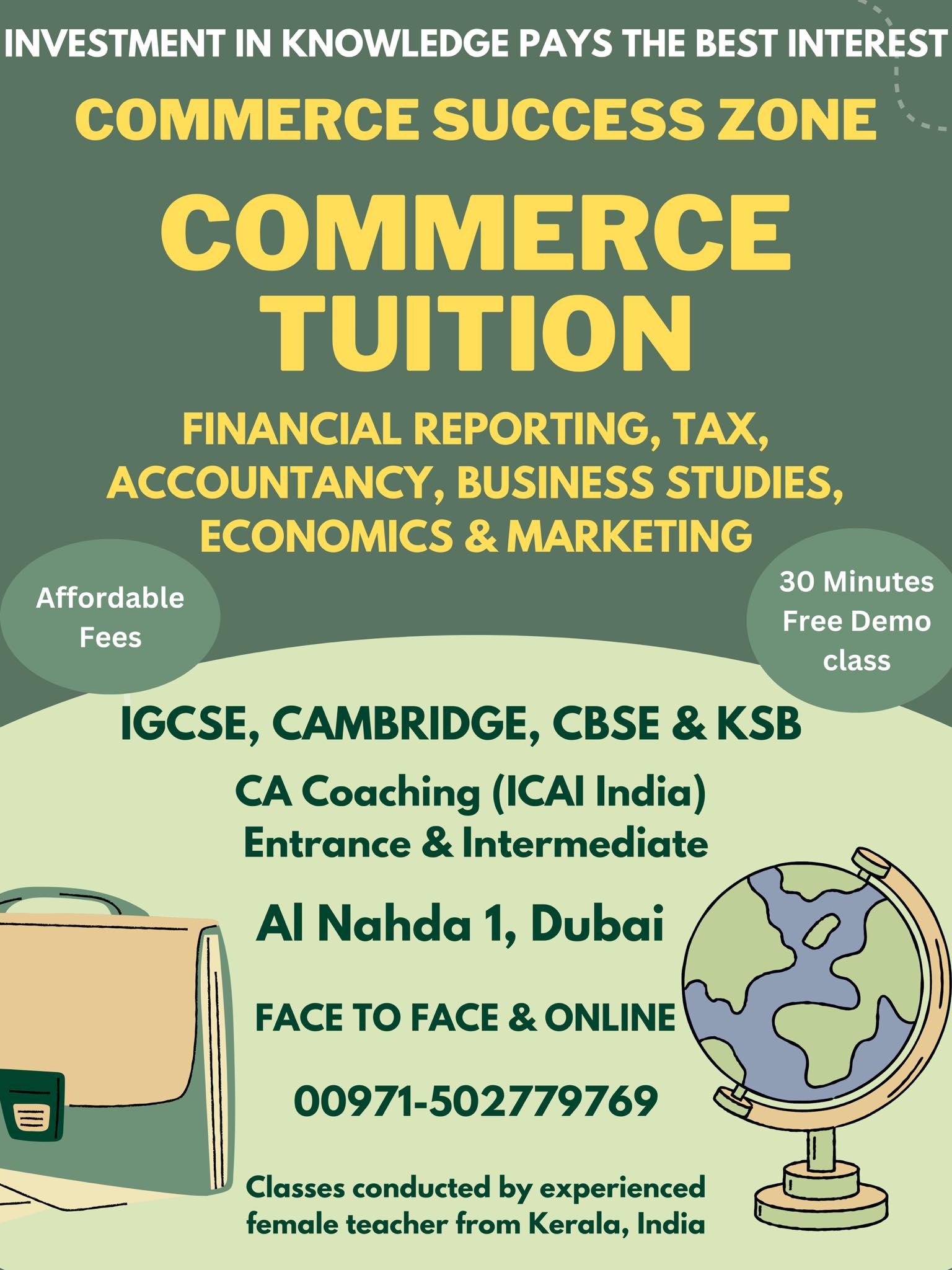 Tutors in UAE | Commerce Tuition Accounts Business Studies Economics ...