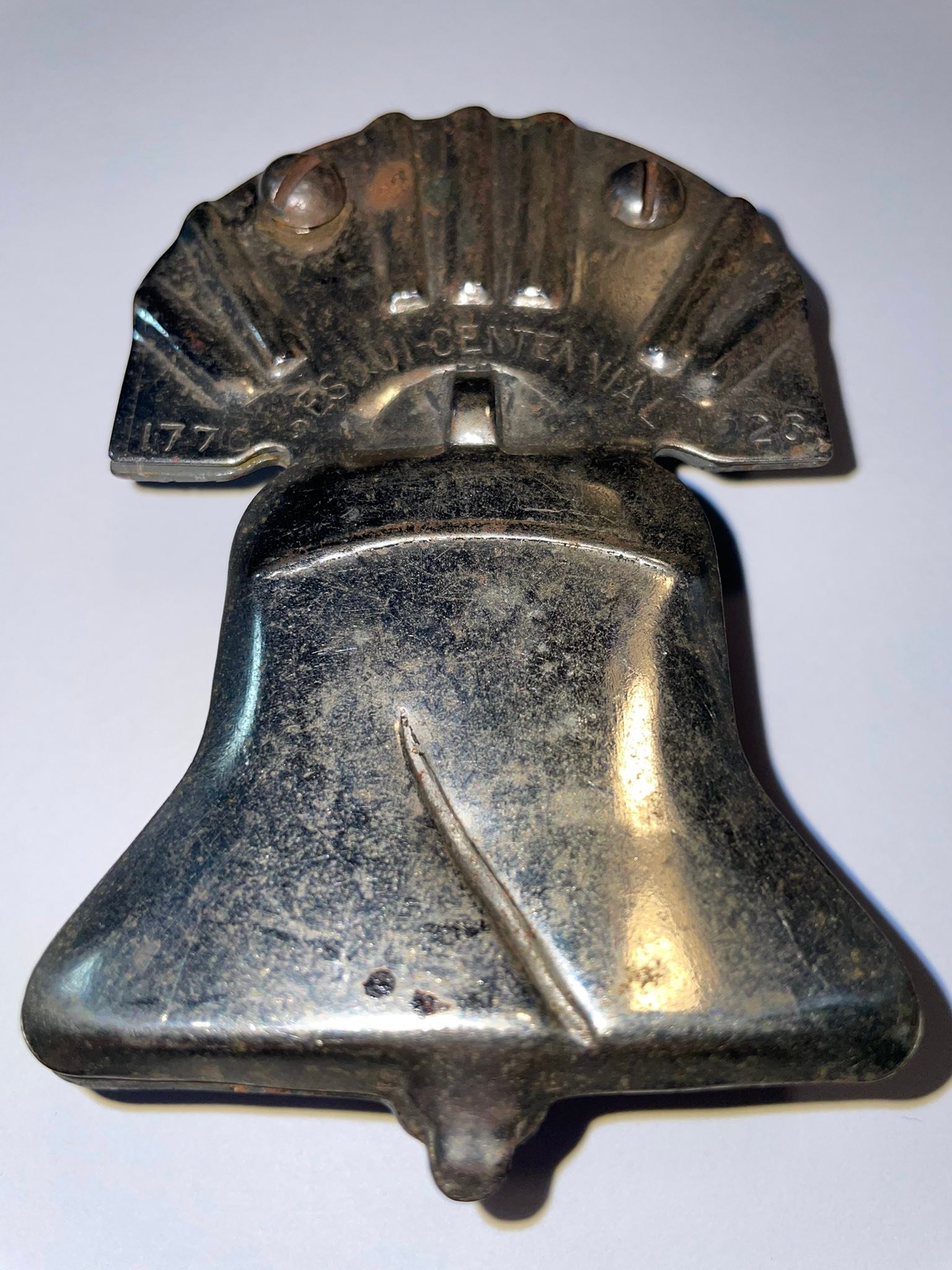 Metal Liberty Bell Wall Decoration Plaque. Made in USA 1970 | Used 