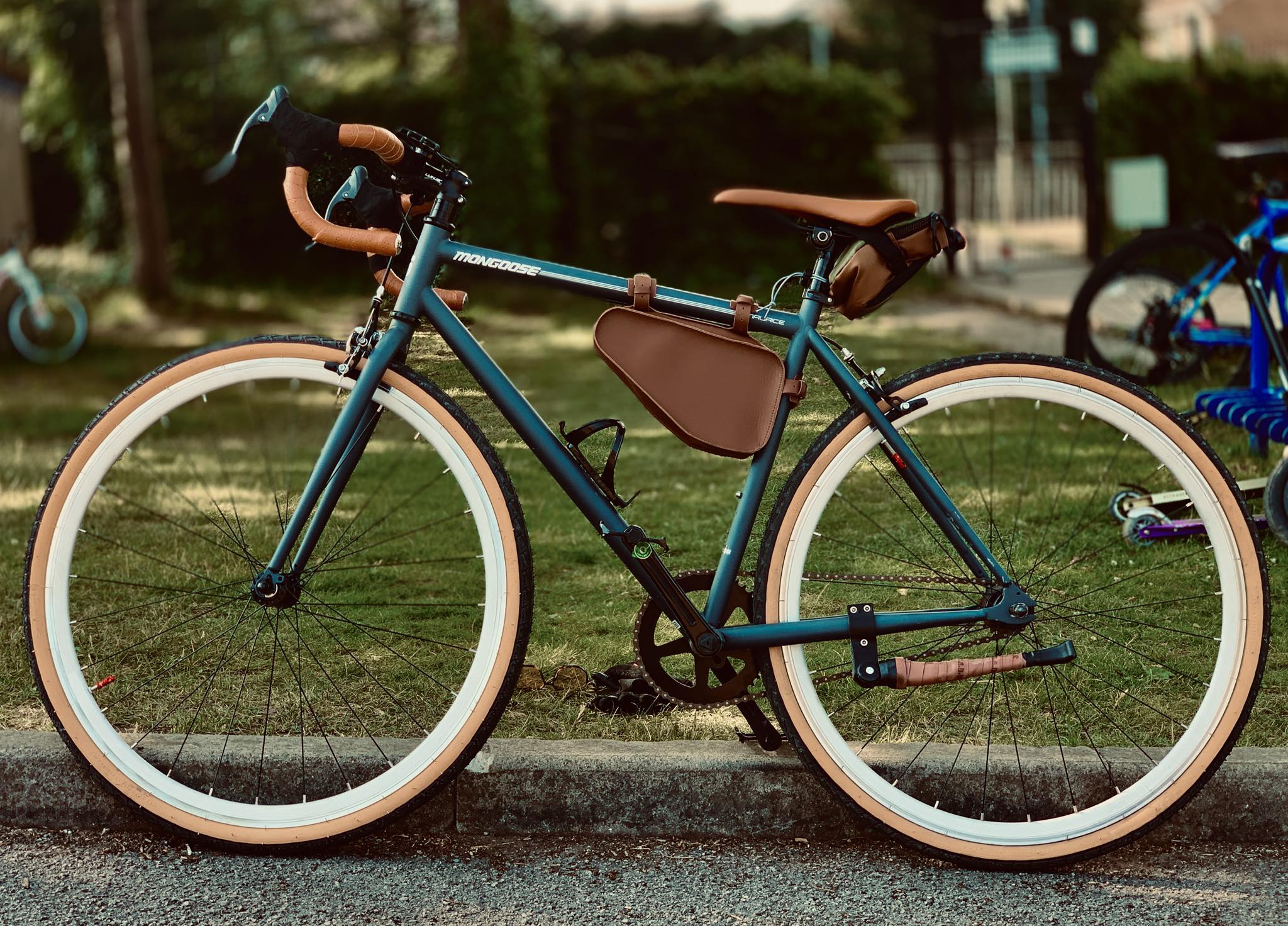 Here's my mongoose single speed. Love riding this thing