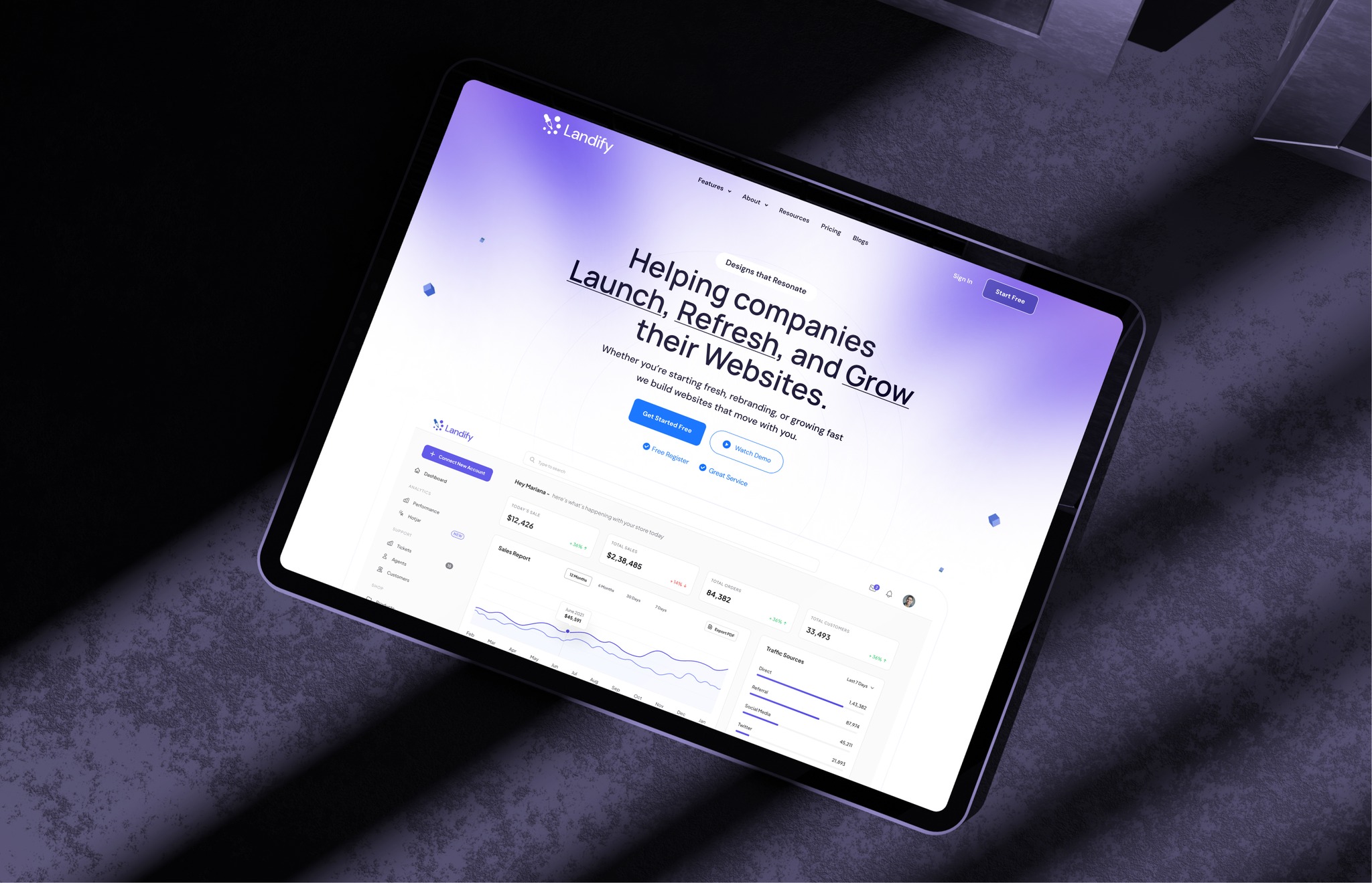 Shadakin Islam - Here’s a modern SaaS landing page UI design built to ...